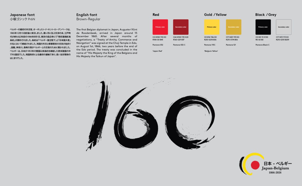 Brand identity for 160 Years Belgium & Japan