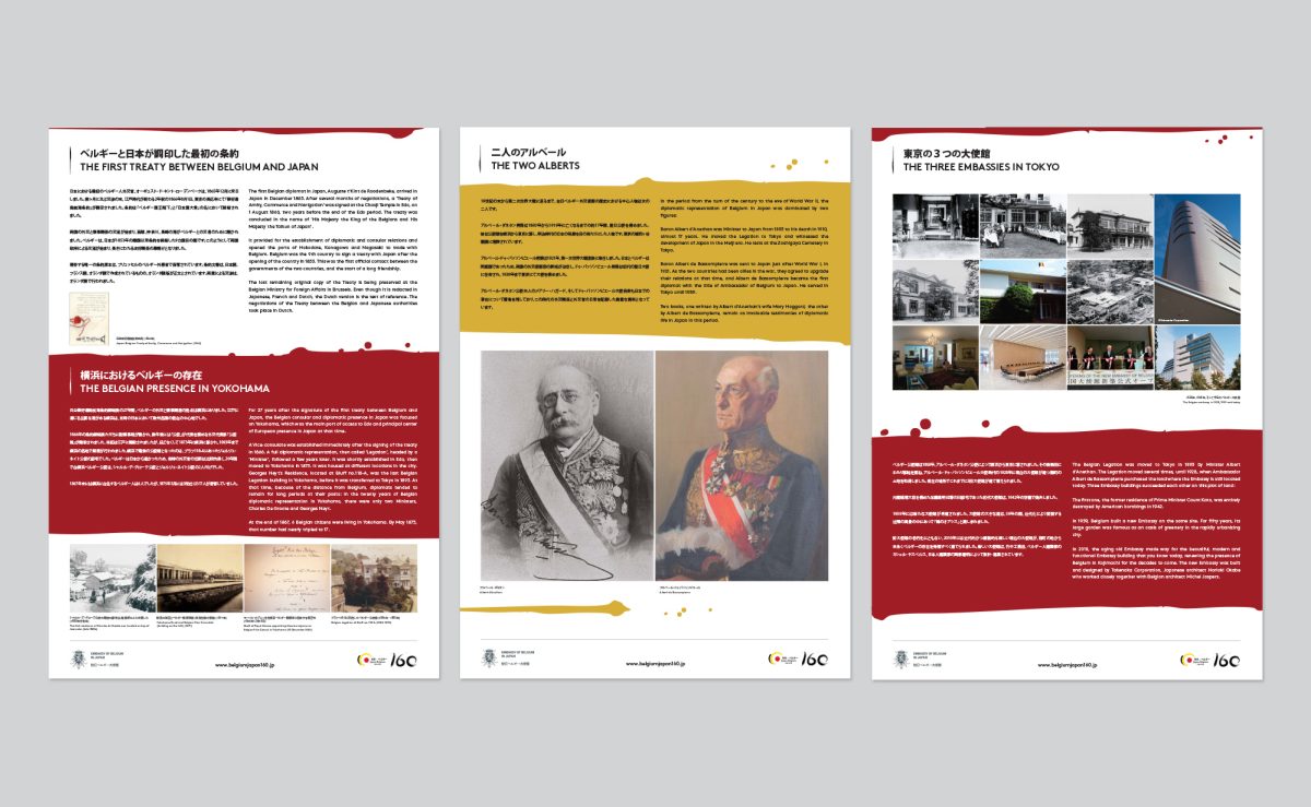 Brand identity for 160 Years Belgium & Japan